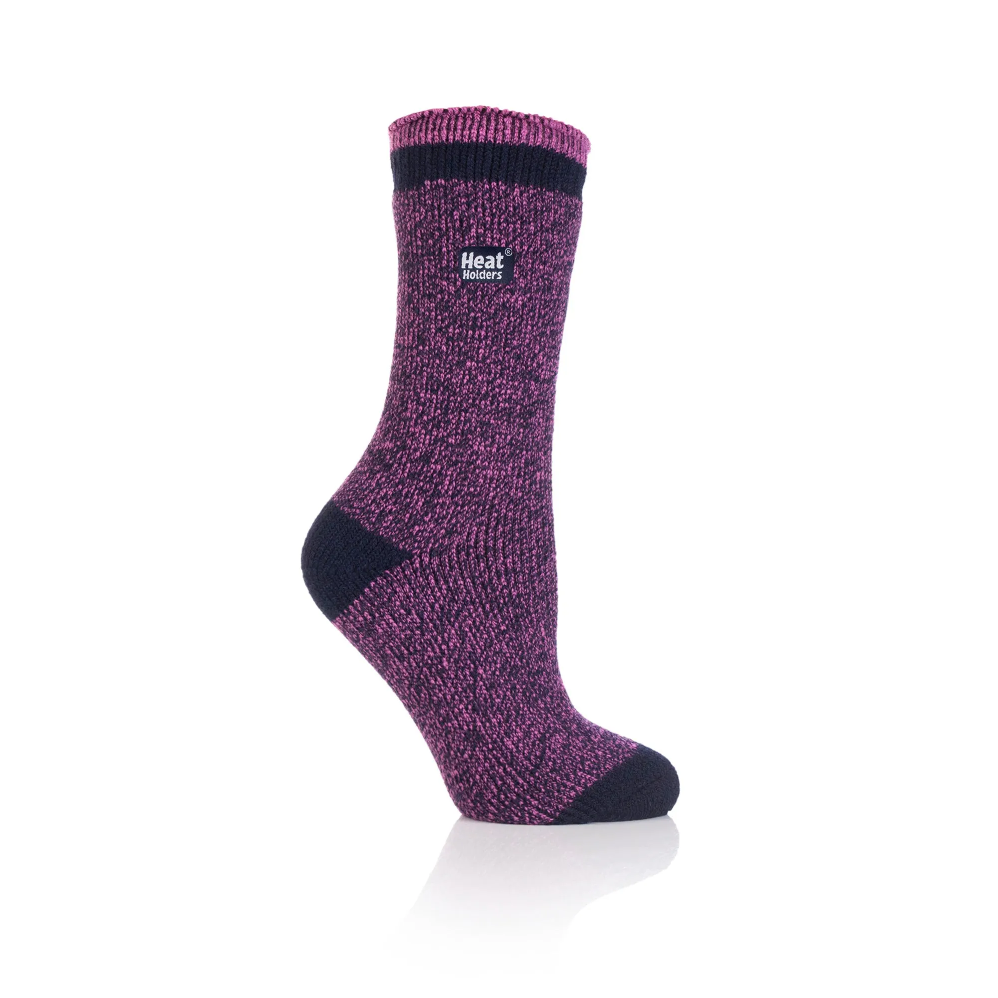 Ladies Original Rydal Twist Socks - Black & Raspberry