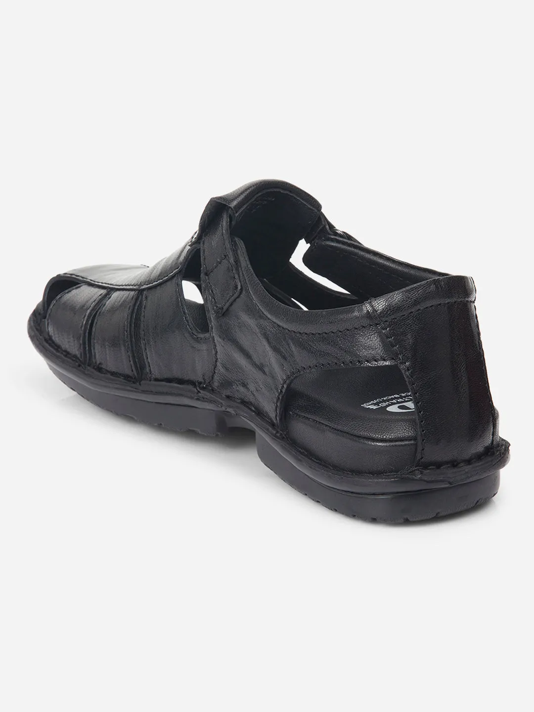 Men Black Sandal / Slipper (ID4209)