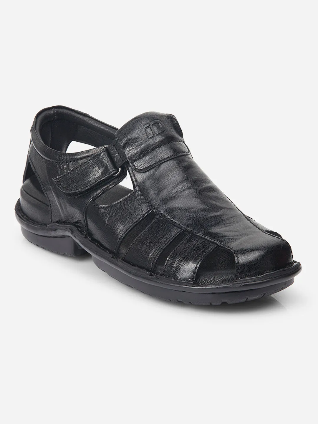 Men Black Sandal / Slipper (ID4209)