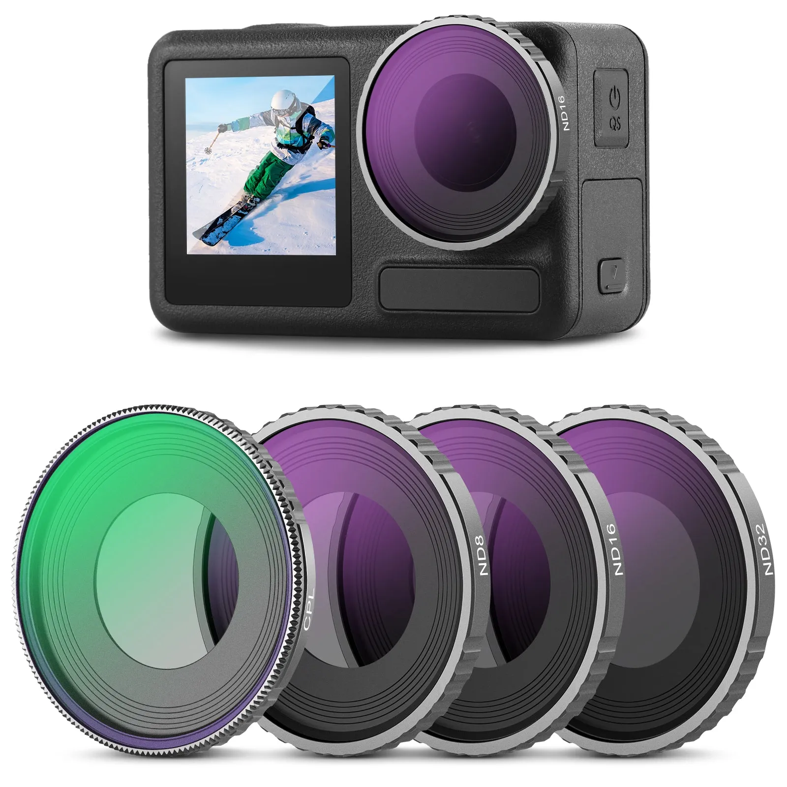 NEEWER 4 Pack ND Filter Set For DJI Osmo Action 4