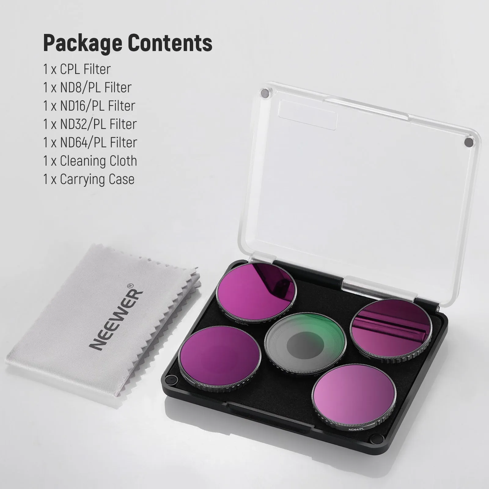 NEEWER ND/CPL Filter Set Compatible with DJI Osmo Action 3