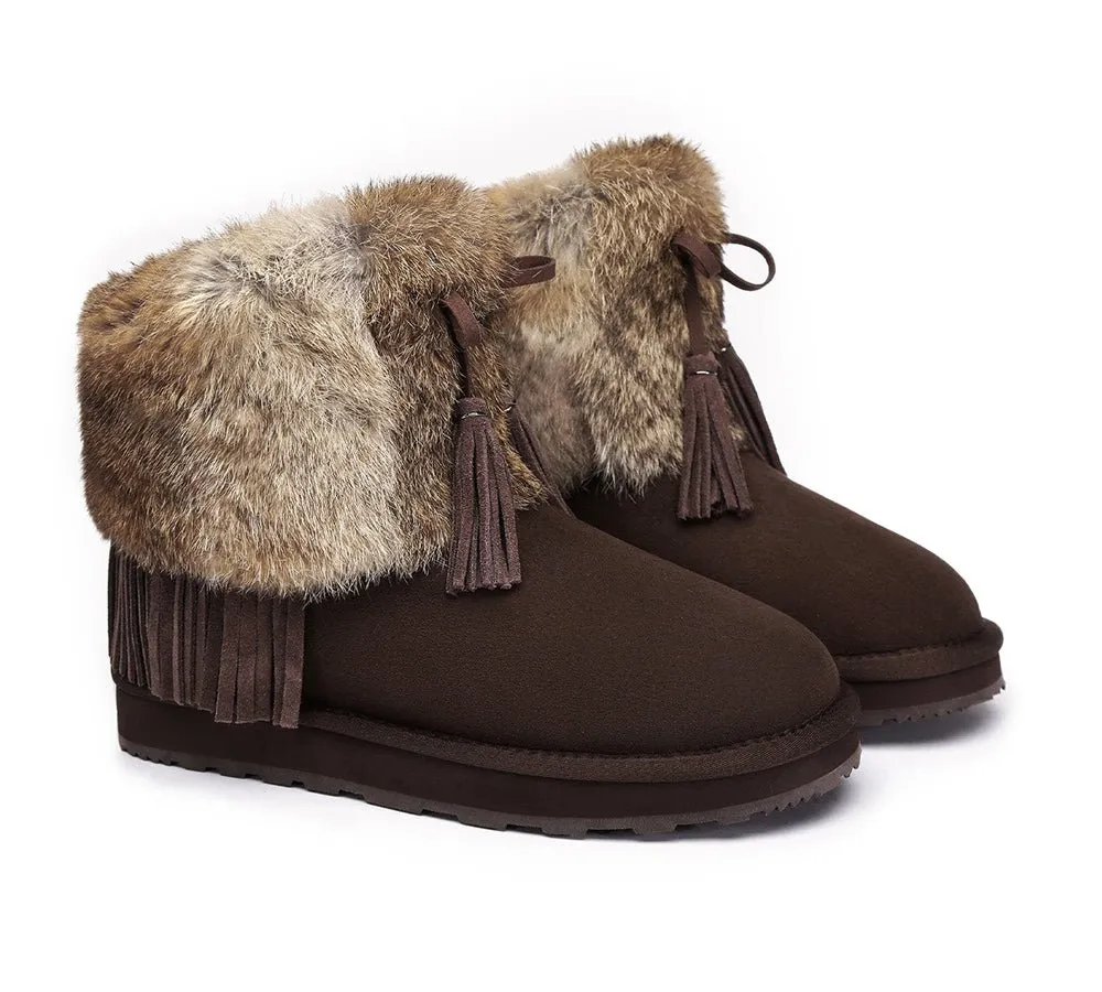 Sheepskin Ankle Fur Top Women Boots Urban Foxy