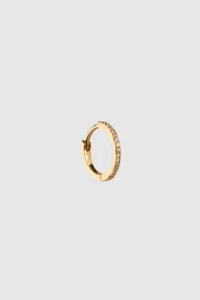 Small Diamond Hoop - 14k Gold