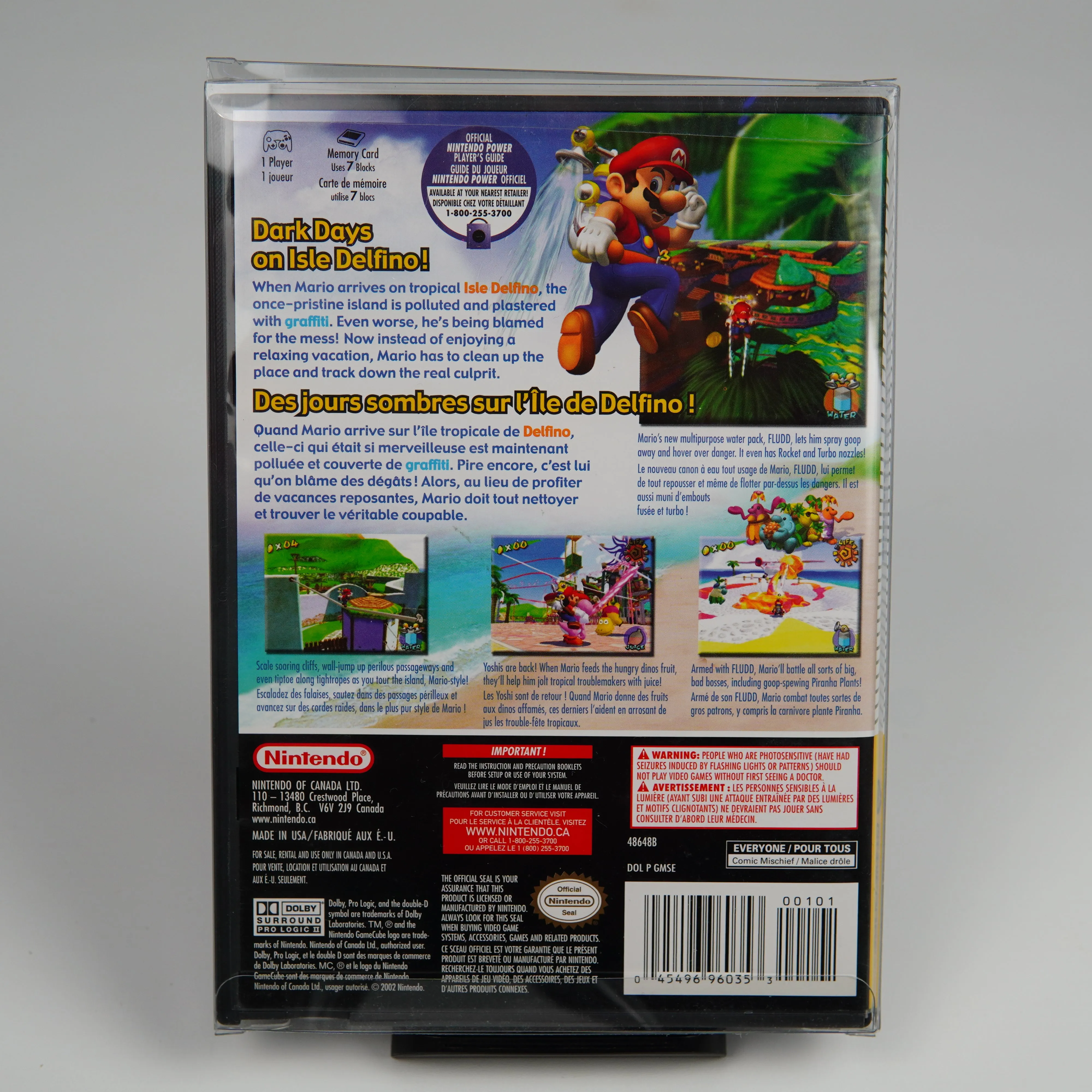 SUPER MARIO SUNSHINE - GAMECUBE GAME