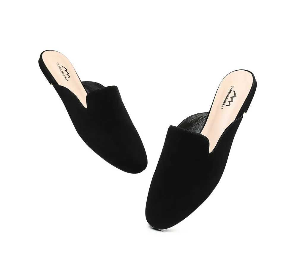 TARRAMARRA® Women Mule Black Flat Slides Taniya