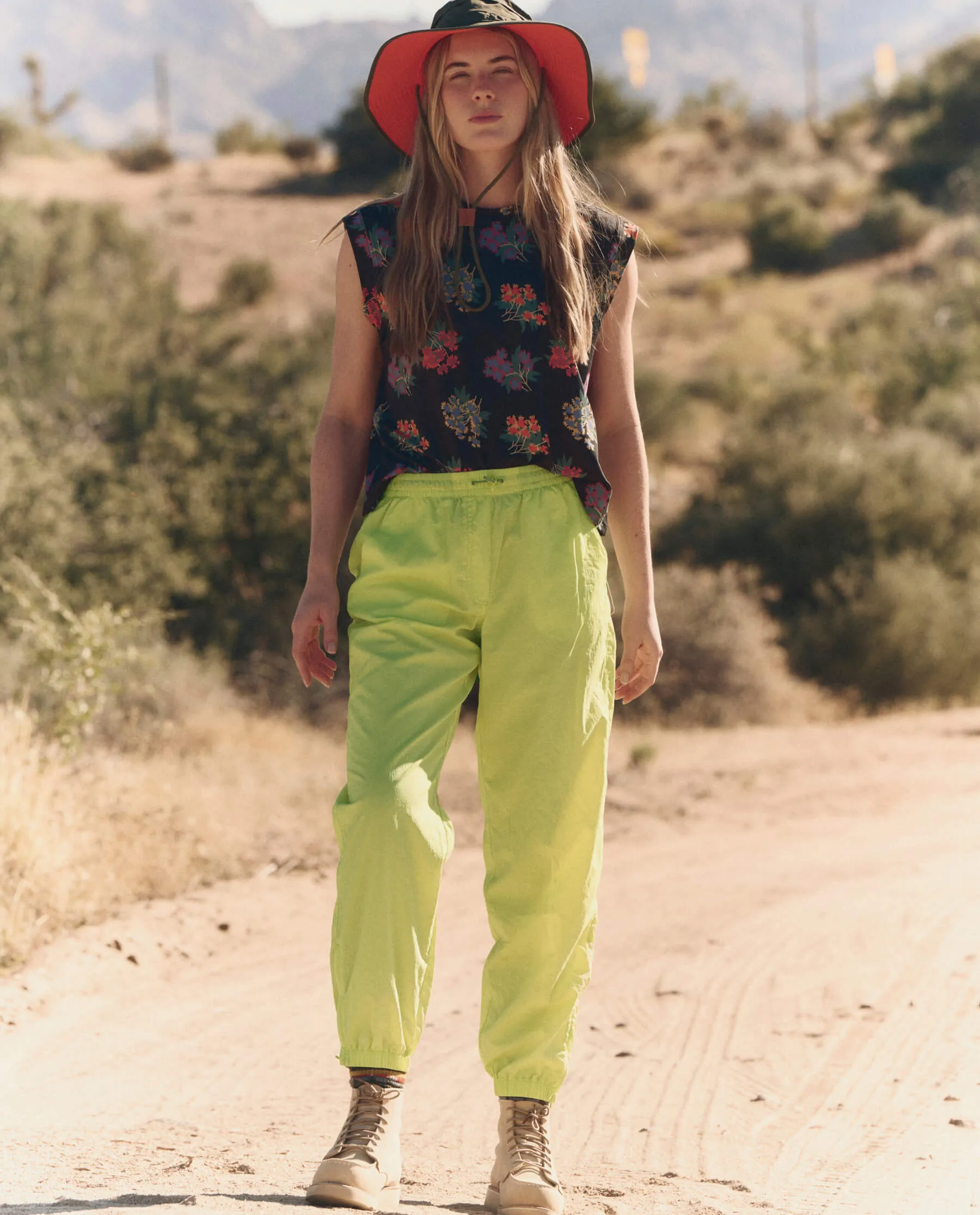 The Boxy Trail Tank. -- Black Palisade Floral