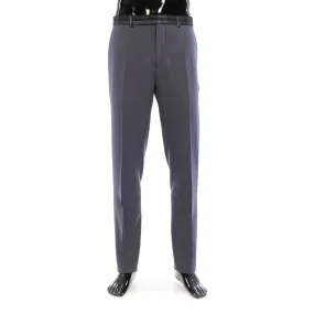 Trousers With Signature Christian Dior Striping In Purple Wool Twill