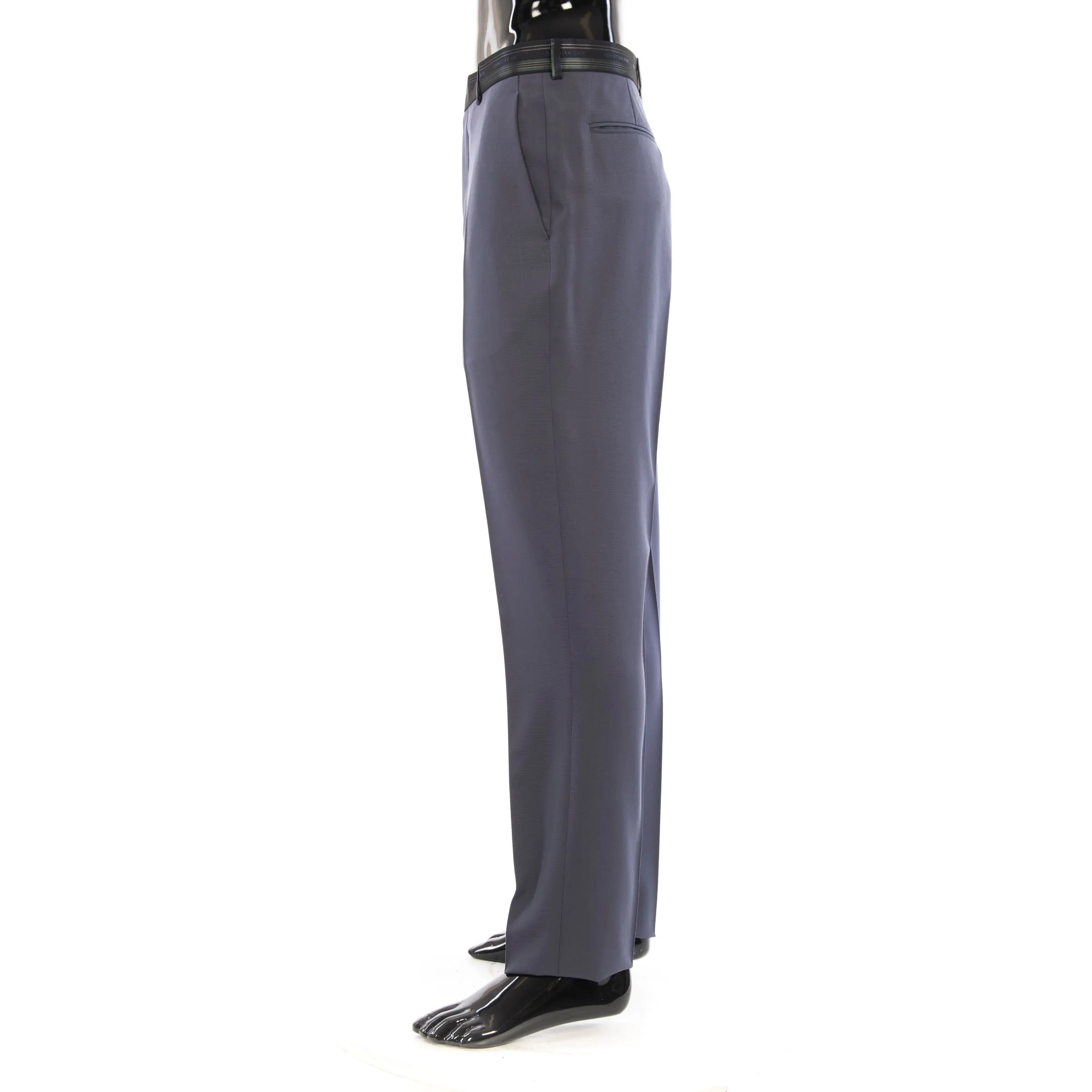 Trousers With Signature Christian Dior Striping In Purple Wool Twill