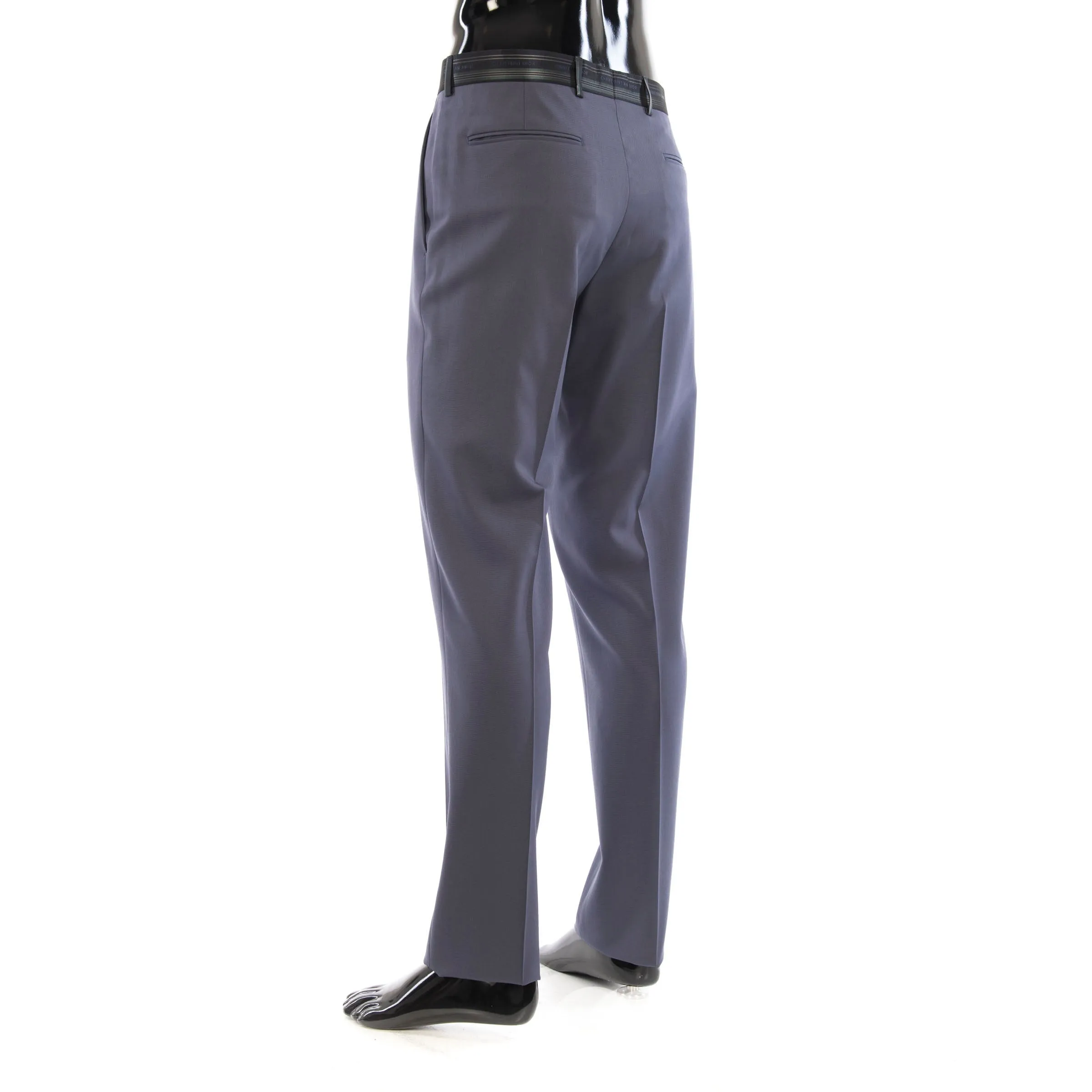 Trousers With Signature Christian Dior Striping In Purple Wool Twill