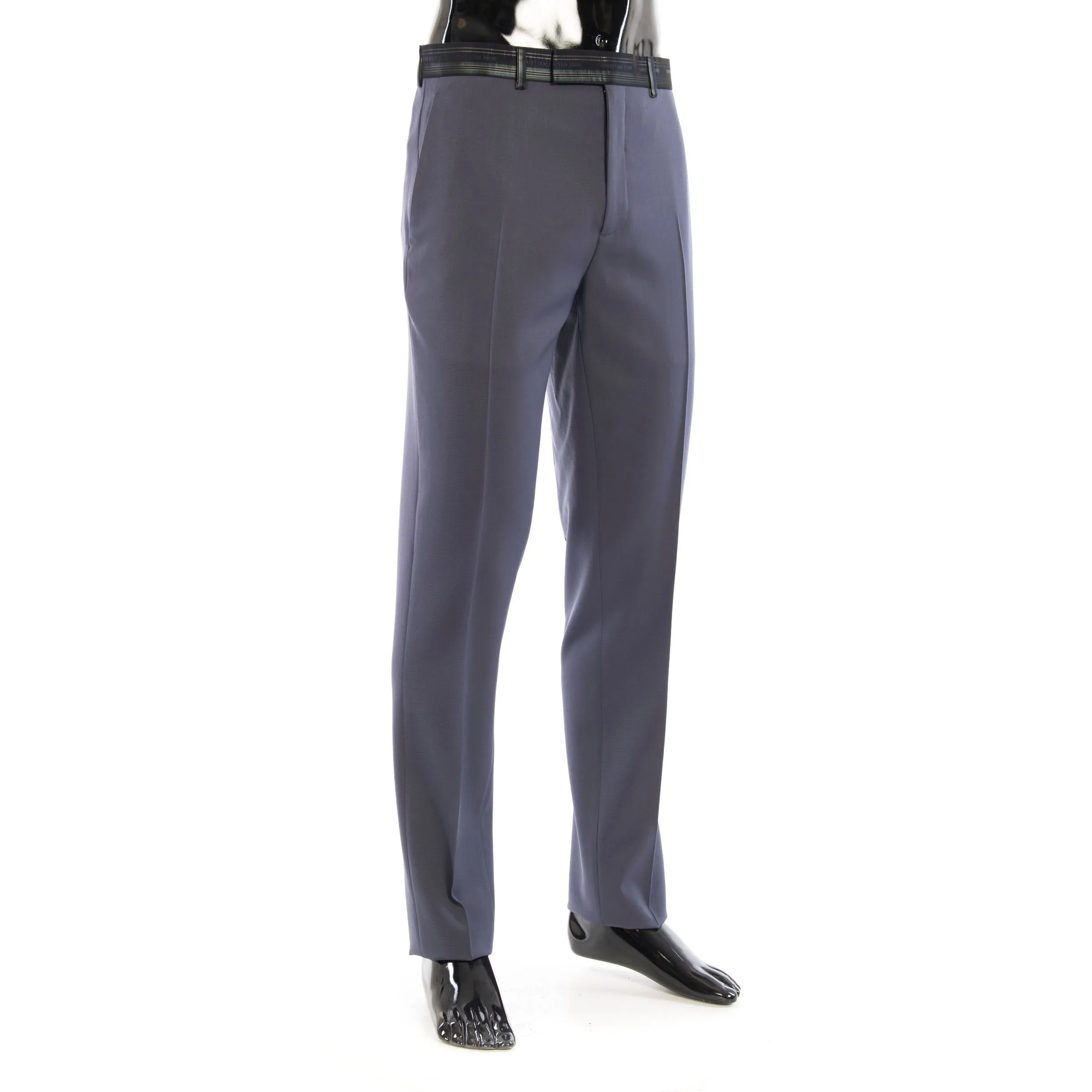 Trousers With Signature Christian Dior Striping In Purple Wool Twill