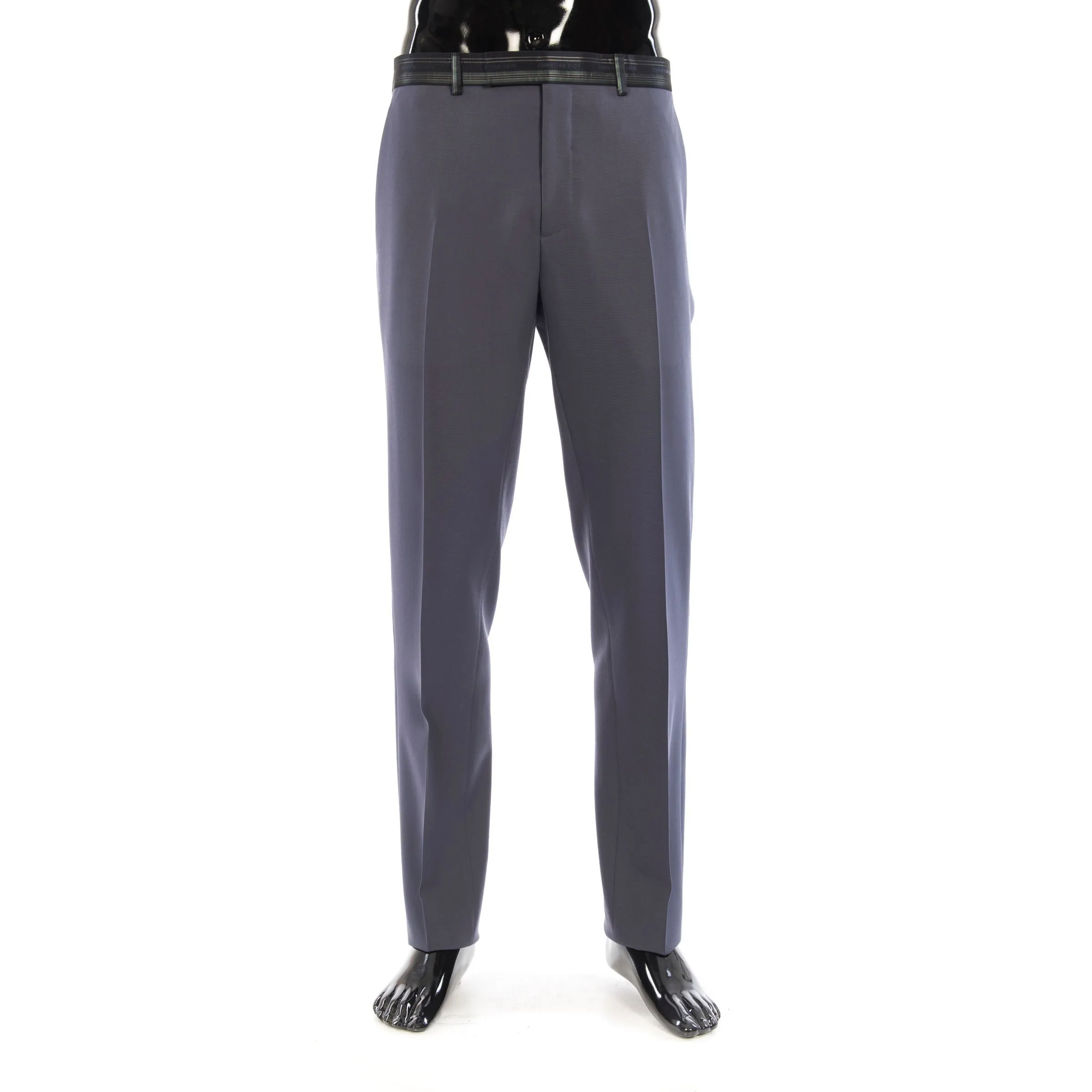 Trousers With Signature Christian Dior Striping In Purple Wool Twill