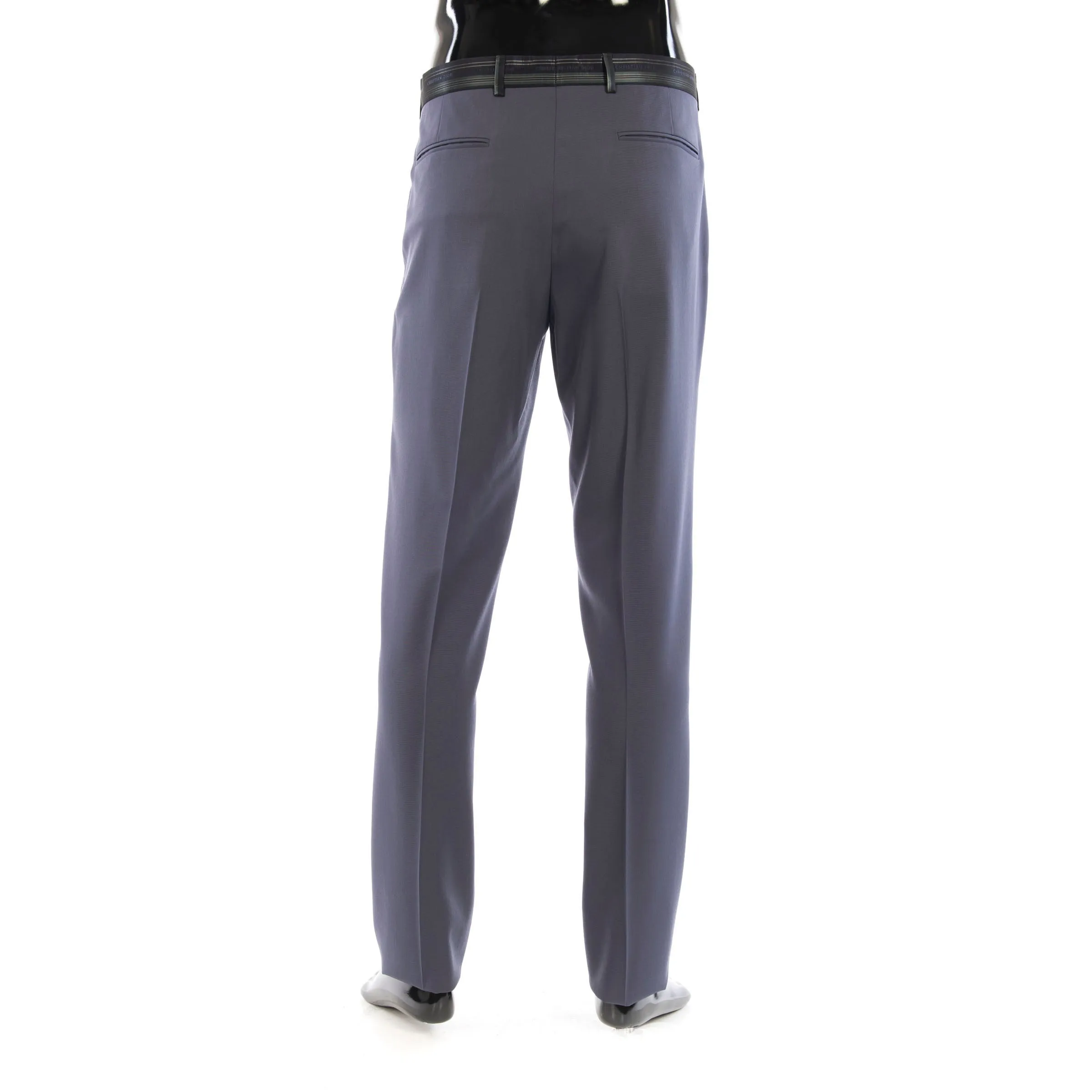 Trousers With Signature Christian Dior Striping In Purple Wool Twill