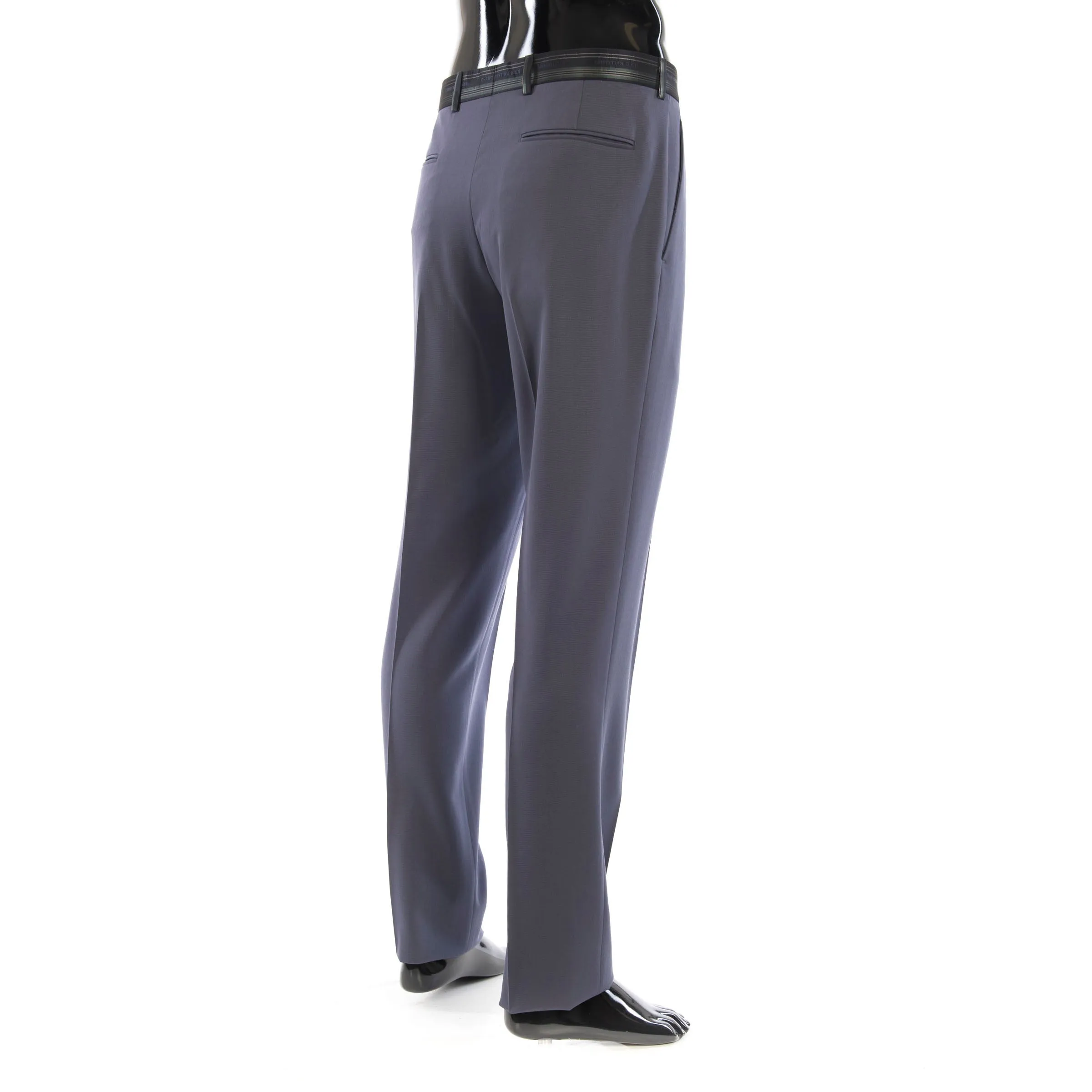 Trousers With Signature Christian Dior Striping In Purple Wool Twill