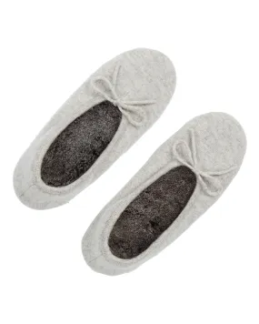 Women's Fur Lined Cashmere Slippers Fumo Grey