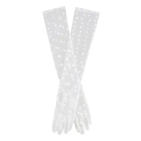 Women’s Long Opera Spotty Tulle Gloves