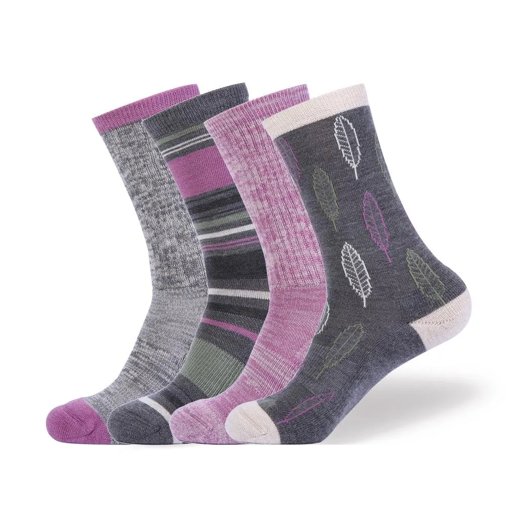 Women's Touch Wear Everyday Midtones crew socks 4-packs