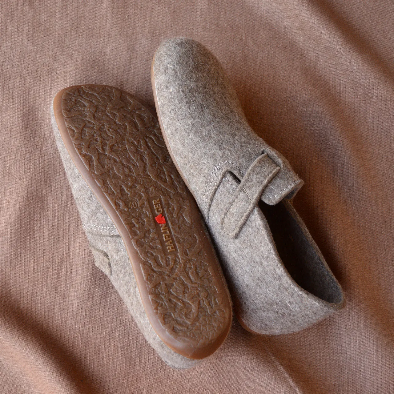 Wool Felt House Shoes - Everest Focus - Taupe (Adults 36-42)