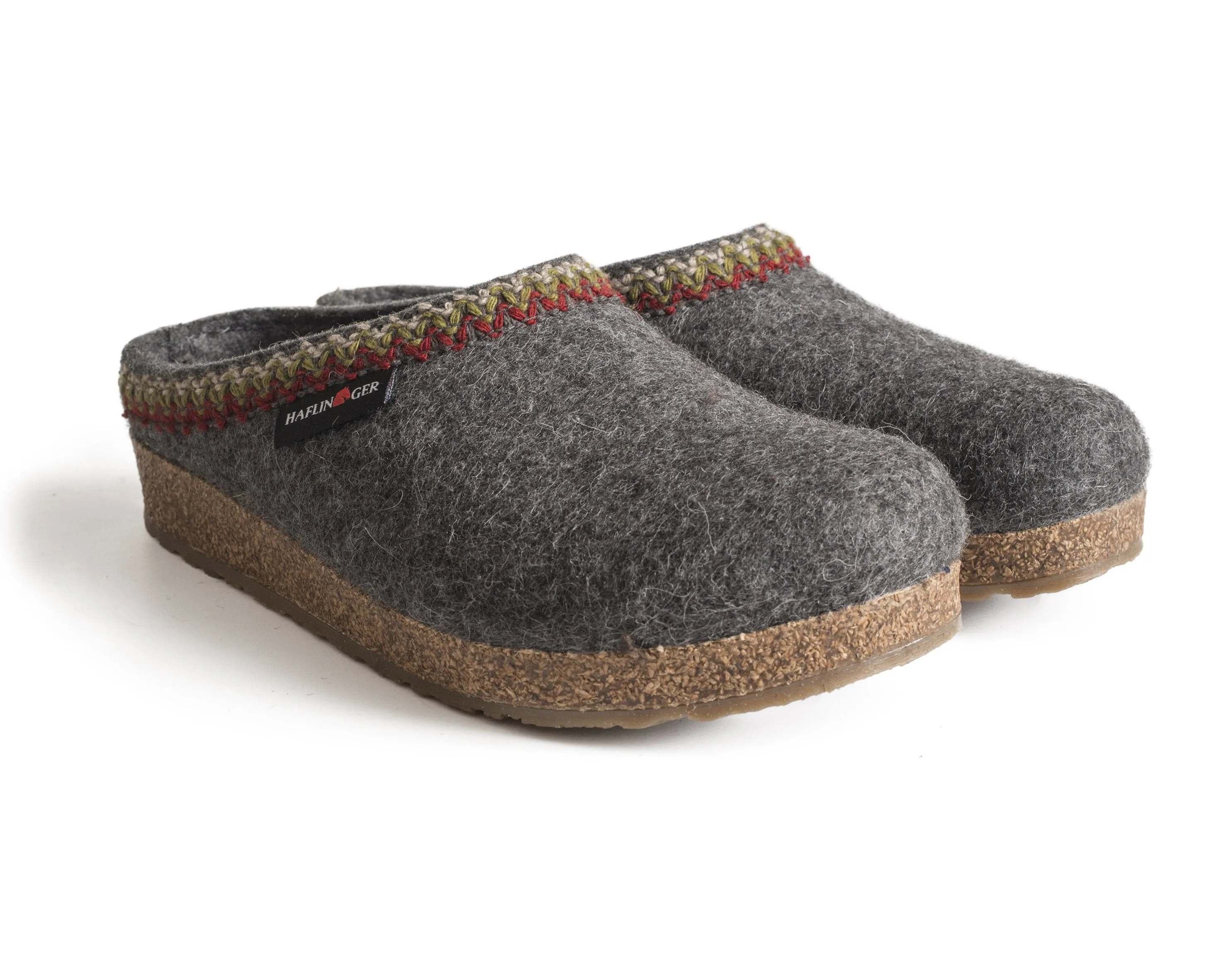 Zigzag Grey Cork & Wool Clog